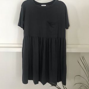 Grey/blue boxy swing dress